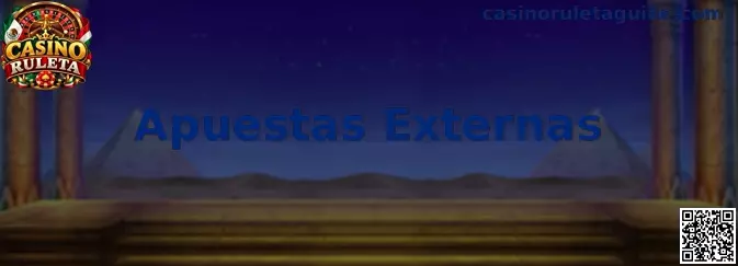 Distribución de apuestas externas en una mesa de Casino Ruleta